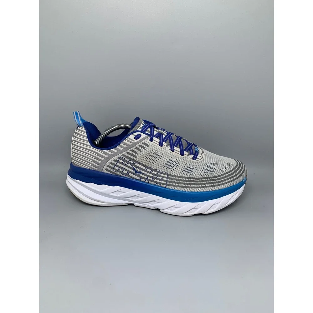 Hoka One One Bondi 6 Gray Blue Running Shoes 1019269 VBFG Men's Sz 11.5